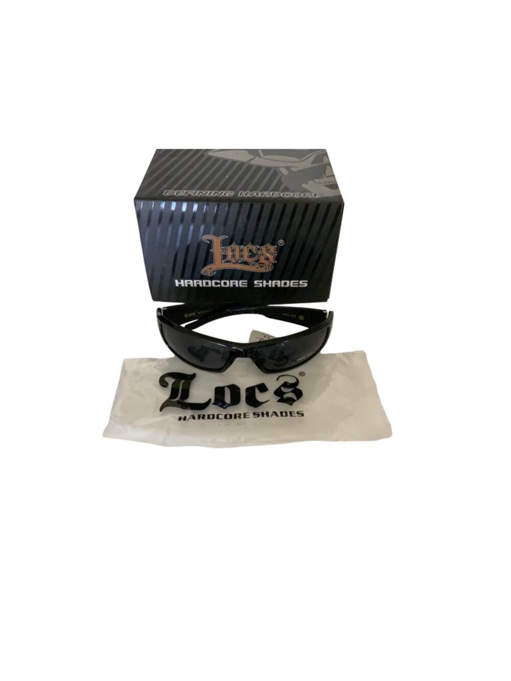 Locs Hardcore Shades Sunglasses With UV Protection Black Frame